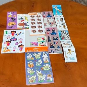 STICKERS ASSORTMENT. SOME VINTAGE, HALLOWEEN. TURKEYS. DISNEY,DORA. HARRY POTTER